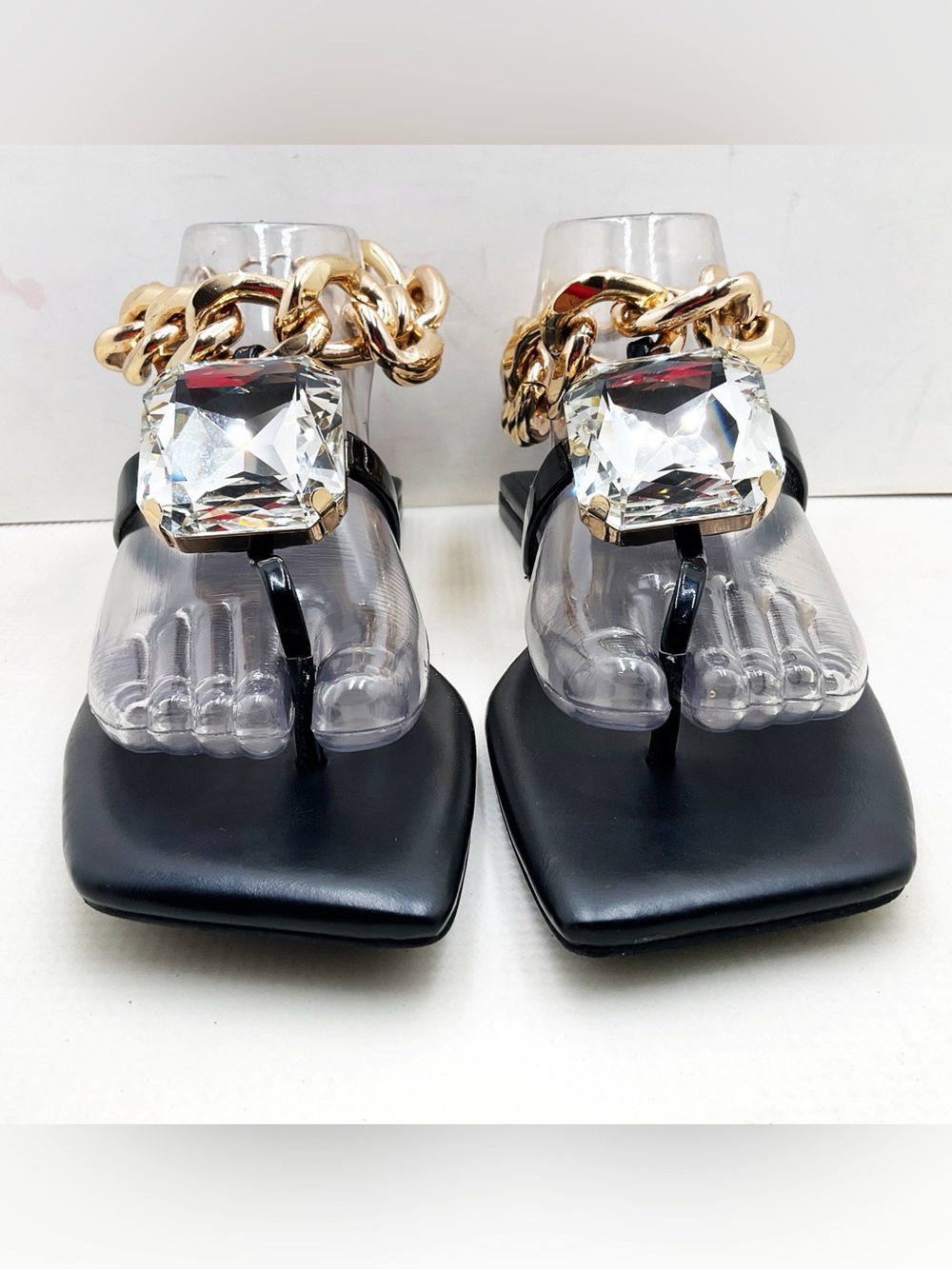 {Jeffrey Campbell} "Ring On It" Embellished Thong Sandals - Picture 8 of 16